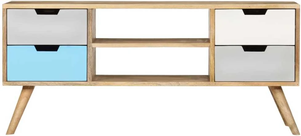 TV staliukas Televizoriaus spintelė, 110x35x48cm, mango medienos masyvas