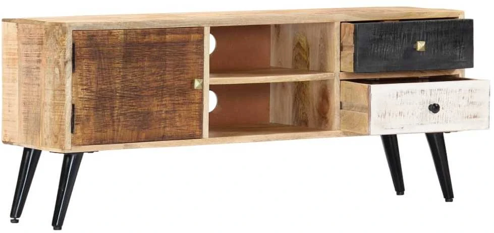 TV staliukas Televizoriaus spintelė, 115x30x47cm, mango medienos masyvas