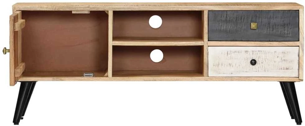 TV staliukas Televizoriaus spintelė, 115x30x47cm, mango medienos masyvas