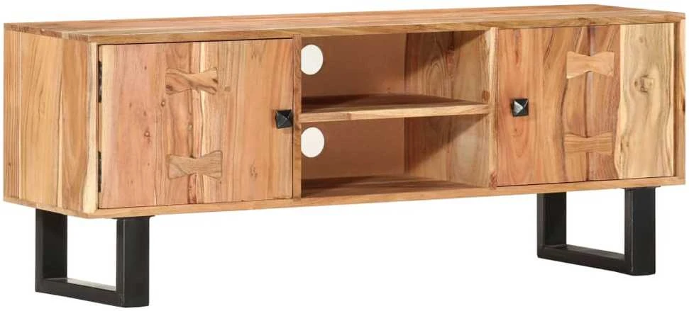 TV staliukas Televizoriaus spintelė, 118x30x45cm, akacijos medienos masyvas