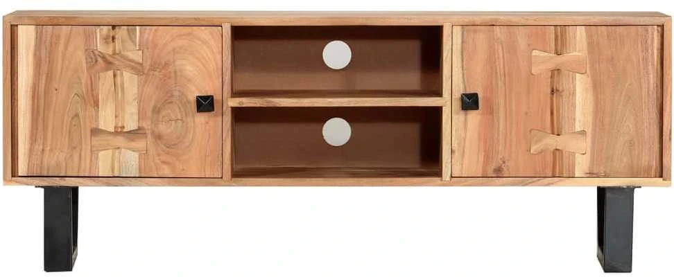 TV staliukas Televizoriaus spintelė, 118x30x45cm, akacijos medienos masyvas