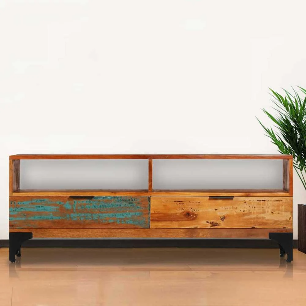 TV staliukas Televizoriaus spintelė, 118x35x45cm, perdirbtos med. masyvas