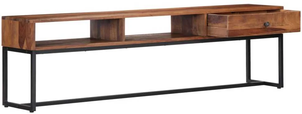 TV staliukas Televizoriaus spintelė, 160x30x45cm, rausv. dalb. med. mas.