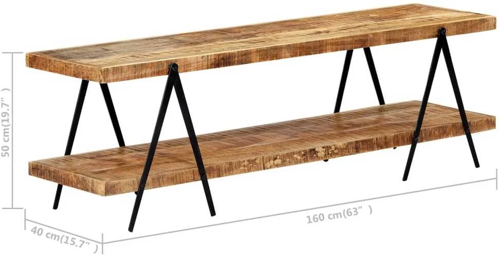 TV staliukas Televizoriaus spintelė, 160x40x50cm, mango medienos masyvas