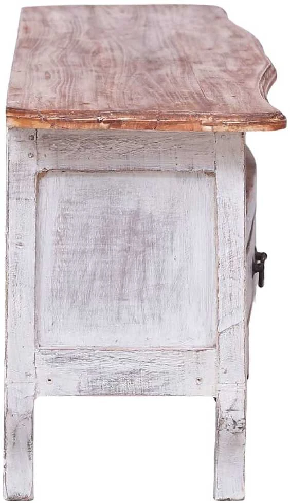 TV staliukas Televizoriaus spintelė, balta, 120x30x40cm, raudonmedis