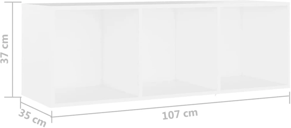 TV staliukas Televizoriaus spintelės, 2vnt., baltos, 107x35x37cm, MDP
