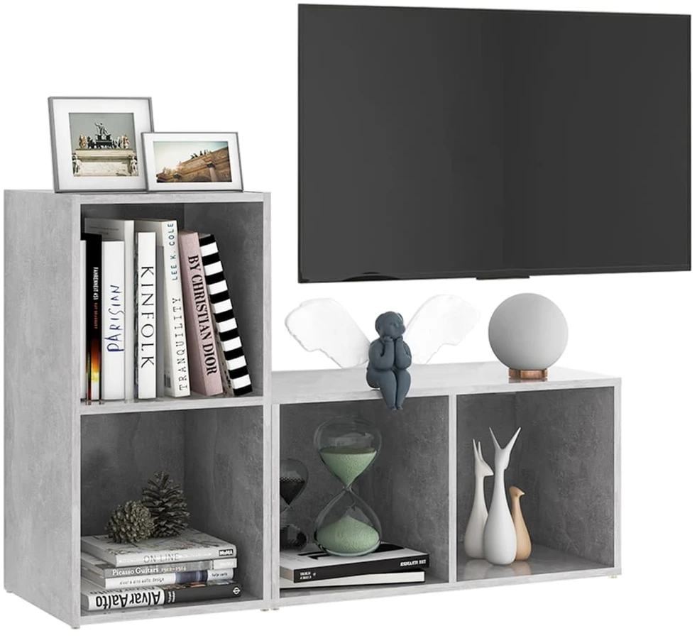 TV staliukas Televizoriaus spintelės, 2vnt., betono, 72x35x36,5cm, mediena