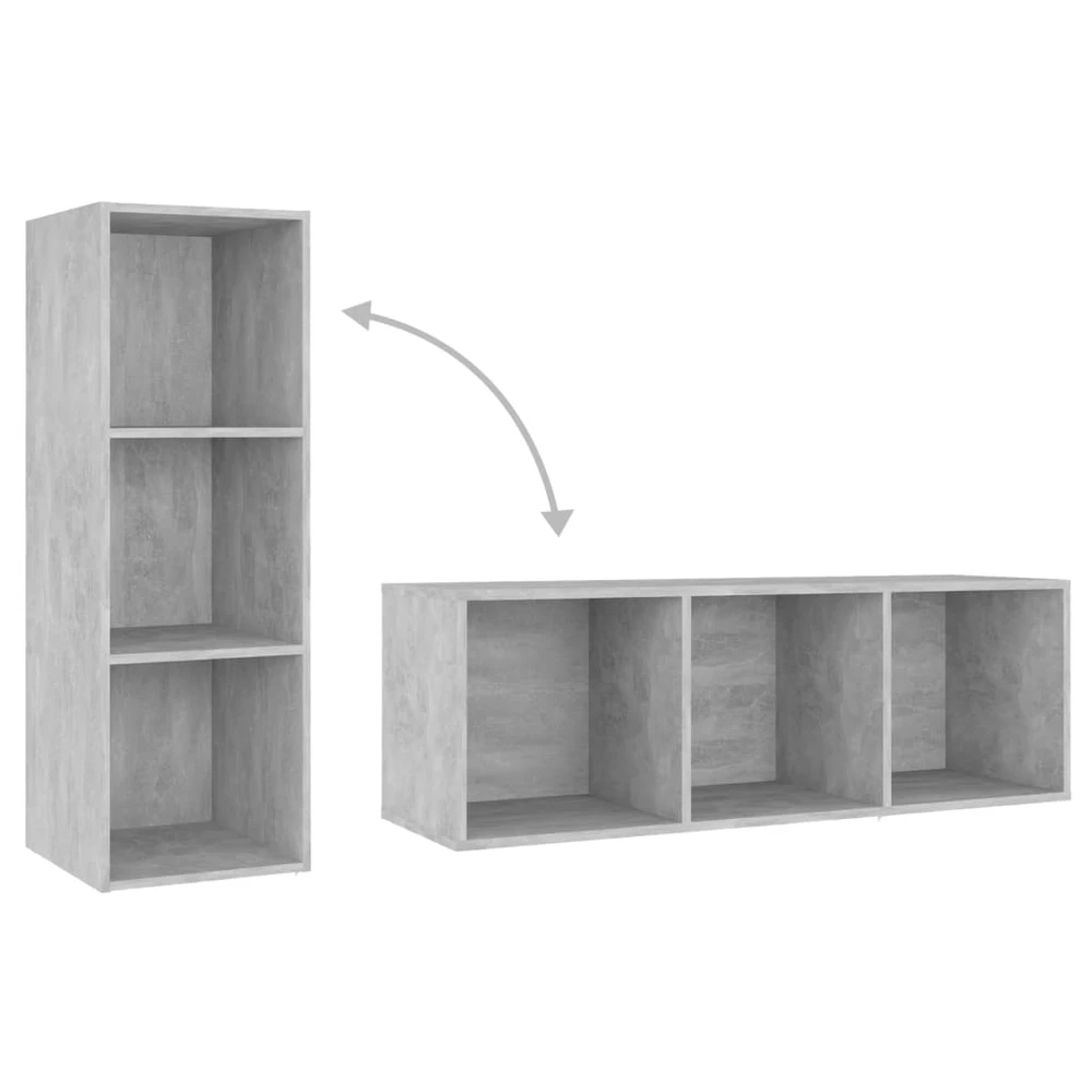 TV staliukas Televizoriaus spintelės, 2vnt., pilkos, 107x35x37cm, MDP