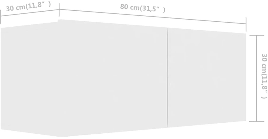 TV staliukas Televizoriaus spintelių komplektas, 4 dalių, baltas, mediena