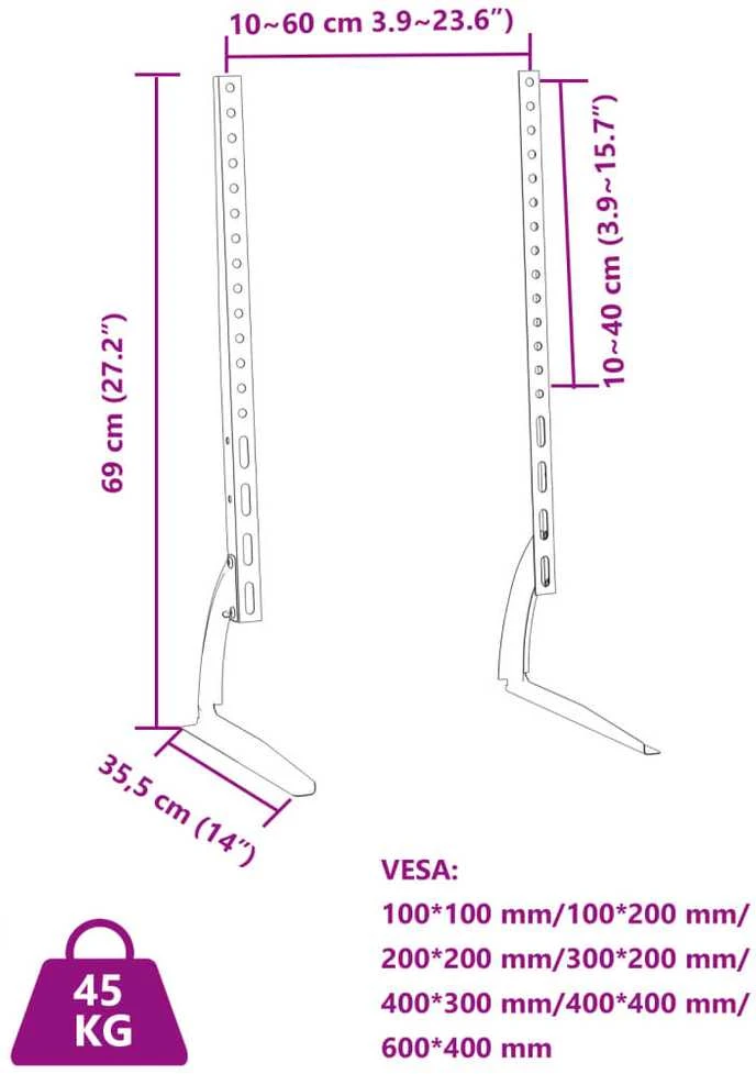 Laikiklis Televizoriaus stovai 37-75 colių ekranui, 2vnt., 600x400mm