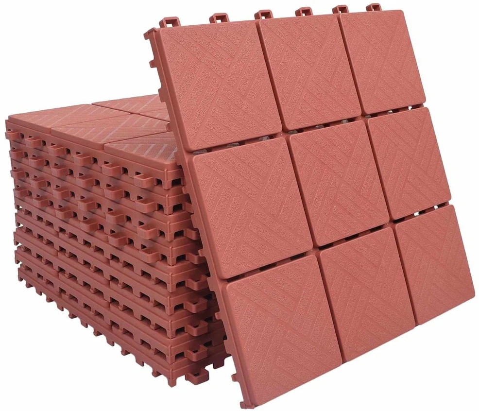 Terasinė Plytelė 10 pcs Raudona 305 x 305 x 22 cm