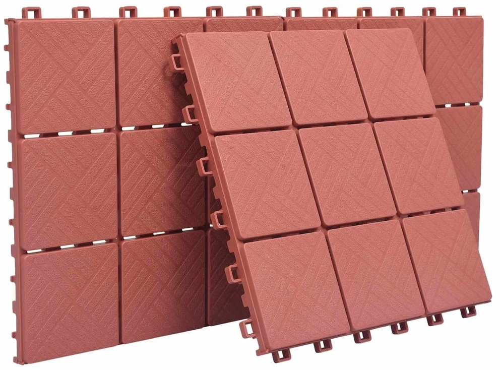 Terasinė Plytelė 10 pcs Raudona 305 x 305 x 22 cm