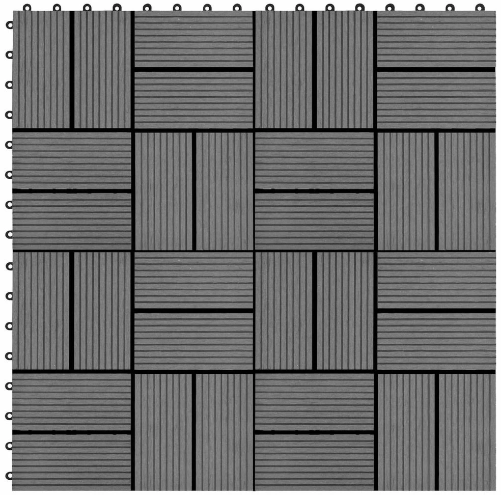 Terasinė Plytelė 11 pcs Pilka 30 x 30 cm MPK