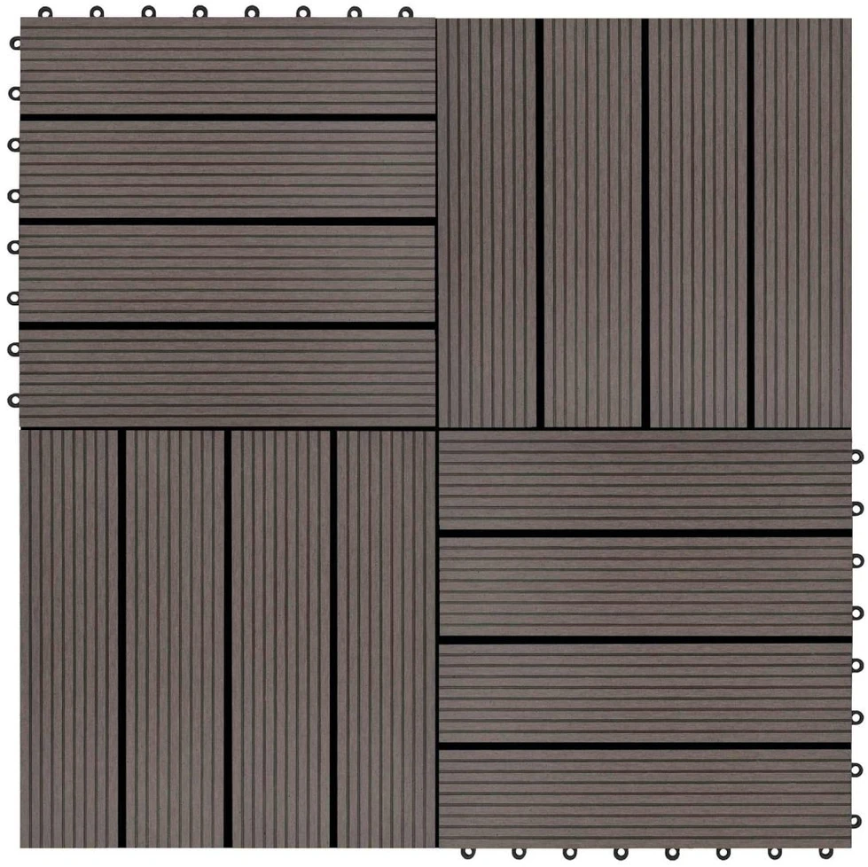 Terasinė Plytelė 11 pcs Tamsiai rudas 30 x 30 cm MPK