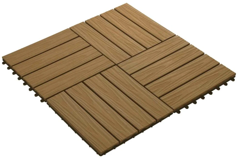 Terasinė Plytelė 3D dizainas 11 pcs Tikmedis 30 x 30 cm MPK