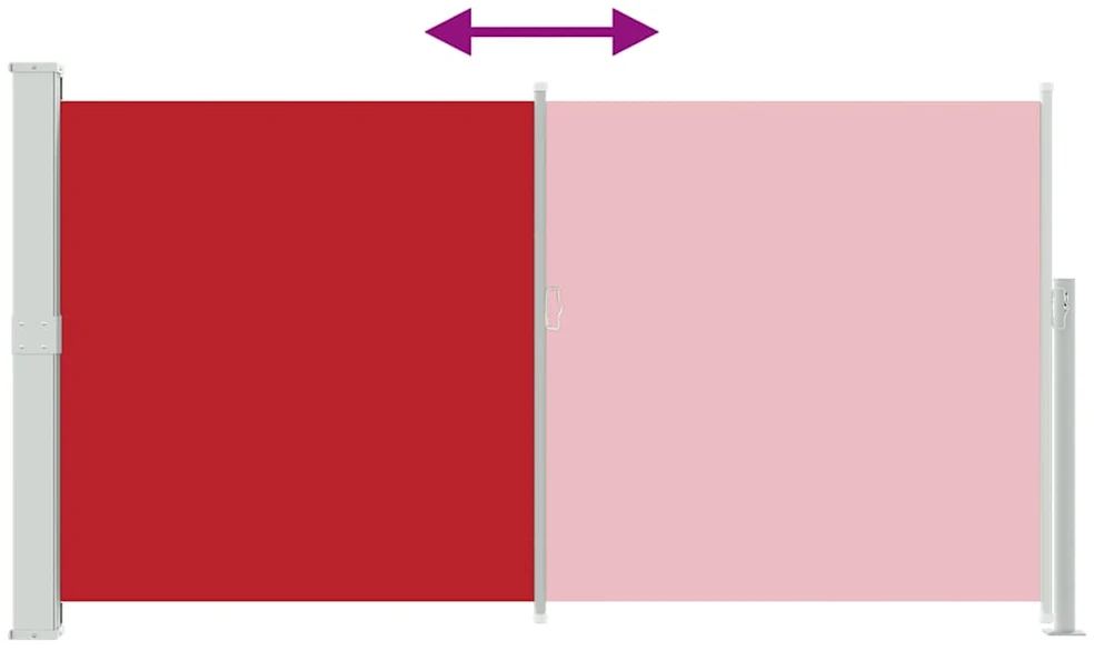 Terasos pertvara, raudona, 160 x 300 cm