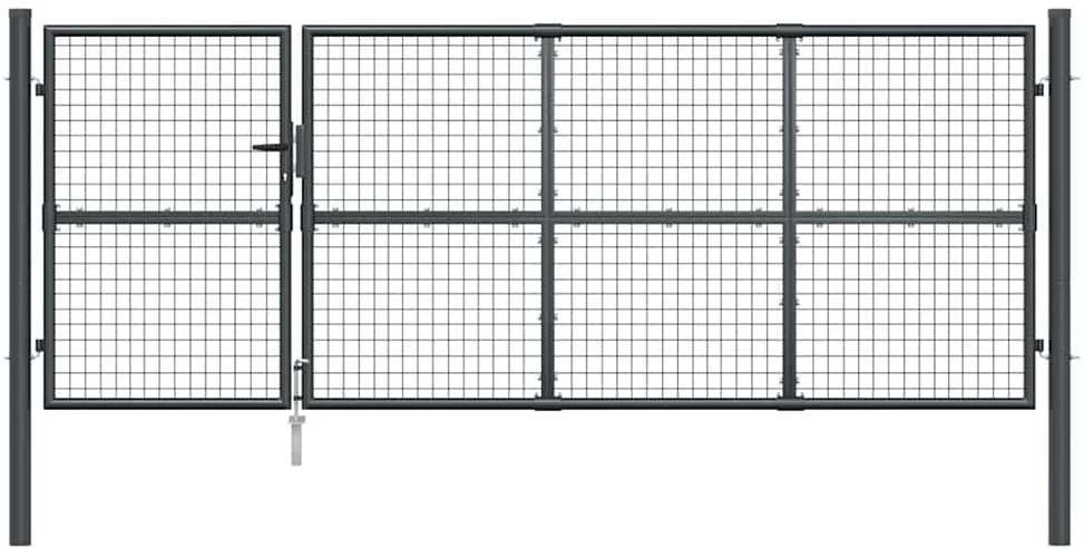 Tinkliniai sodo vartai, antracito spalvos, 350x175cm, plienas