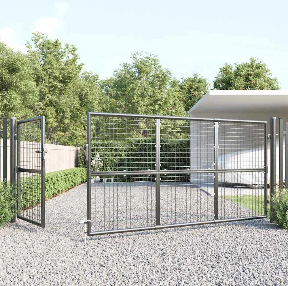 Tinkliniai sodo vartai, antracito spalvos, 350x175cm, plienas