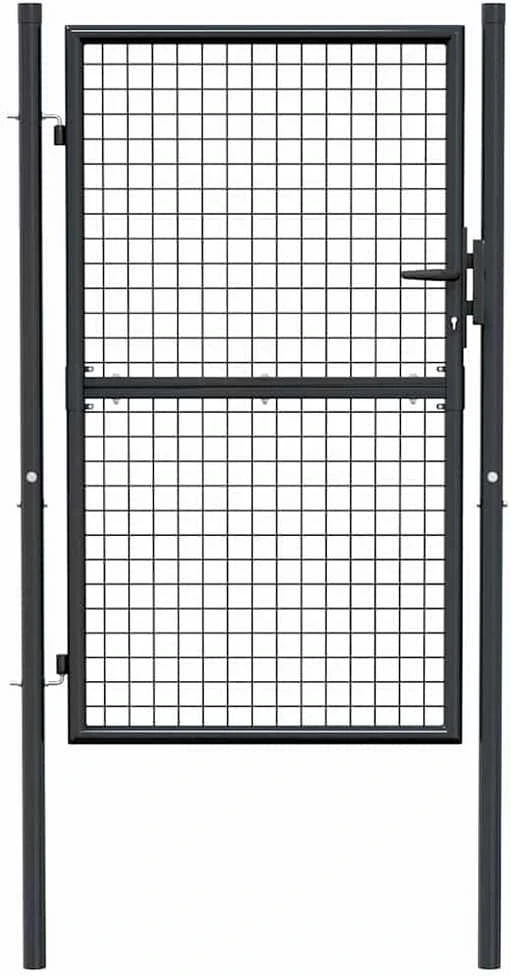 Tinkliniai sodo vartai, pilki, 100x200cm, galvanizuotas plienas