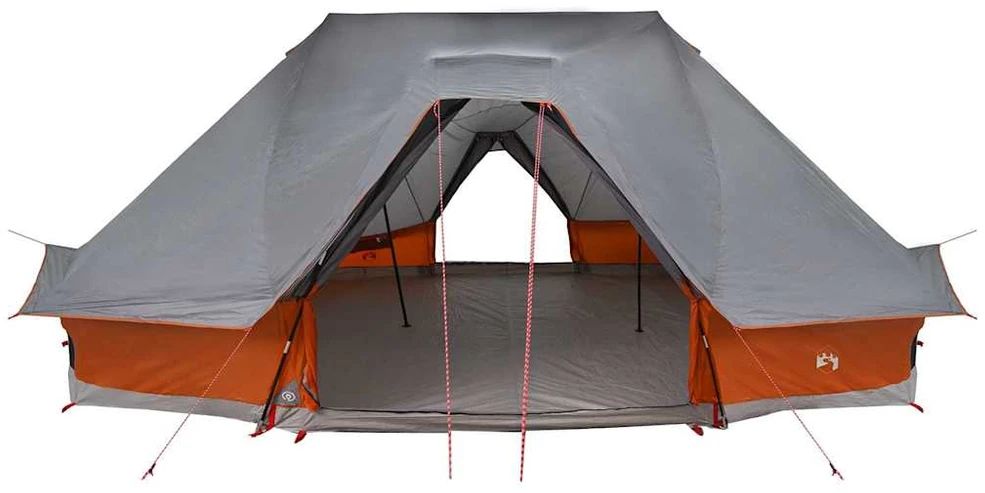 Tipi palapinė 10 asmeniui Pilka ir oranžinė tafta