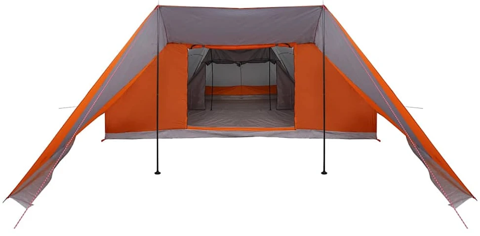 Tipi palapinė 12 asmeniui Pilka ir oranžinė tafta