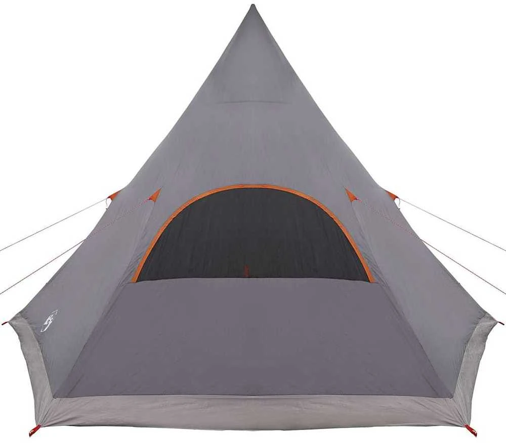 Teepee palapinė 5 žmonėms 5 asmeniui Pilka ir oranžinė