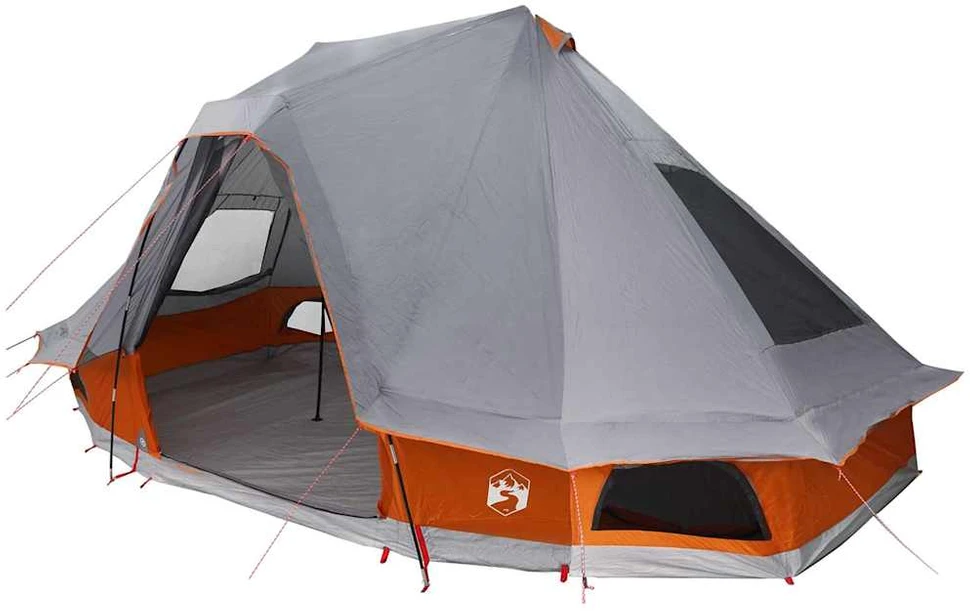 Tipi palapinė 6 asmeniui Pilka ir oranžinė tafta