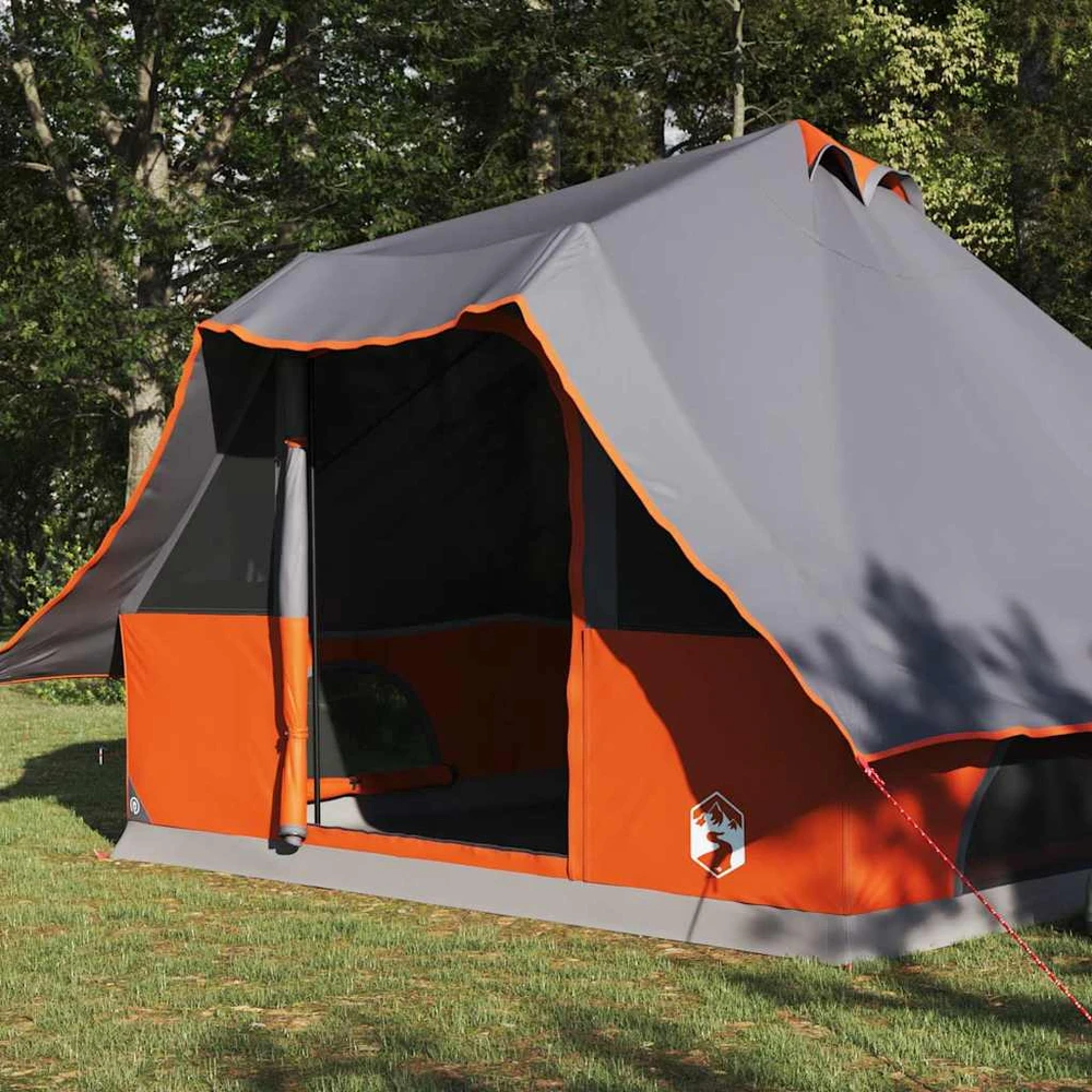 Tipi palapinė 8 asmeniui Pilka ir oranžinė tafta