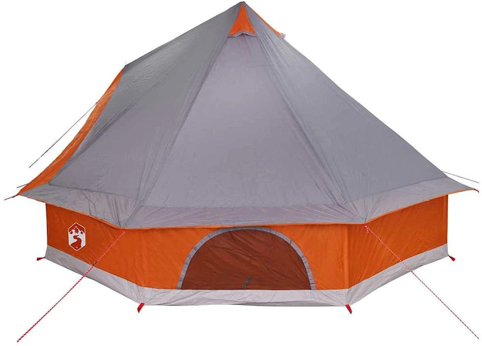 Tipi palapinė 8 asmeniui Pilka ir oranžinė tafta
