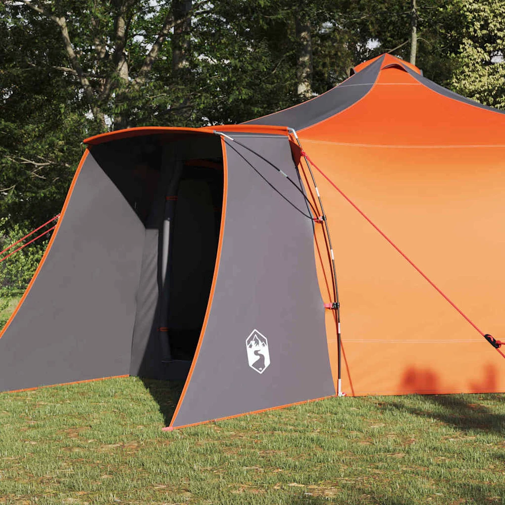 Tipi palapinė 8 asmeniui Pilka ir oranžinė tafta