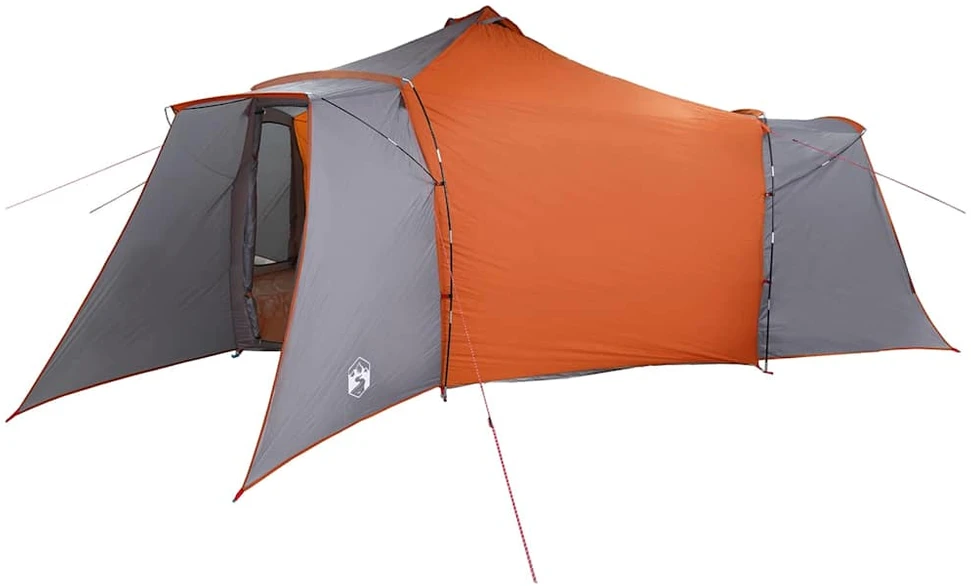 Tipi palapinė 8 asmeniui Pilka ir oranžinė tafta