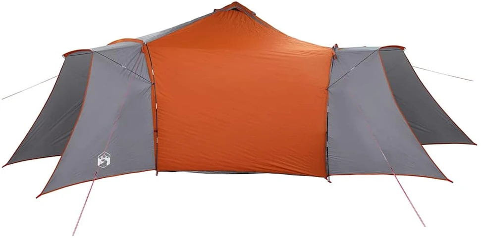 Tipi palapinė 8 asmeniui Pilka ir oranžinė tafta