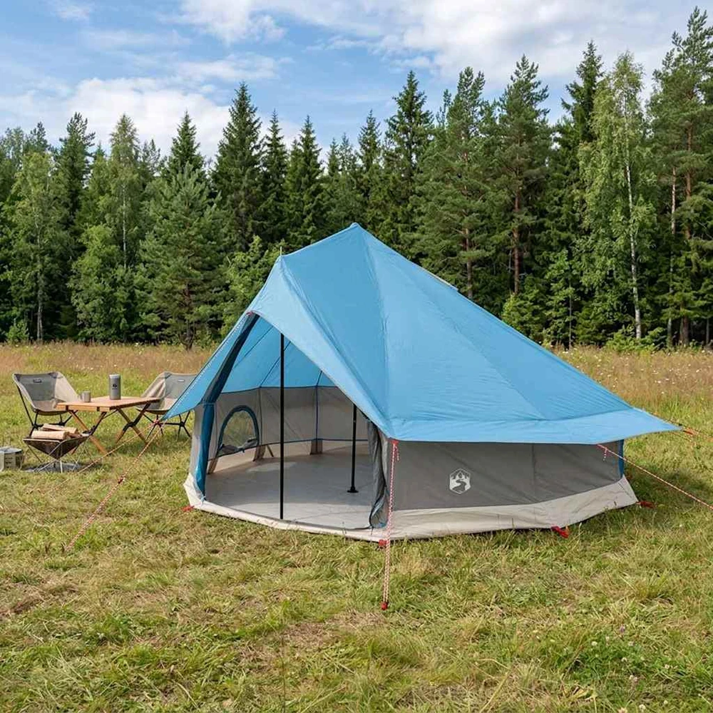 Tipi palapinė 18 asmeniui Mėlyna Poliesteris ir plienas