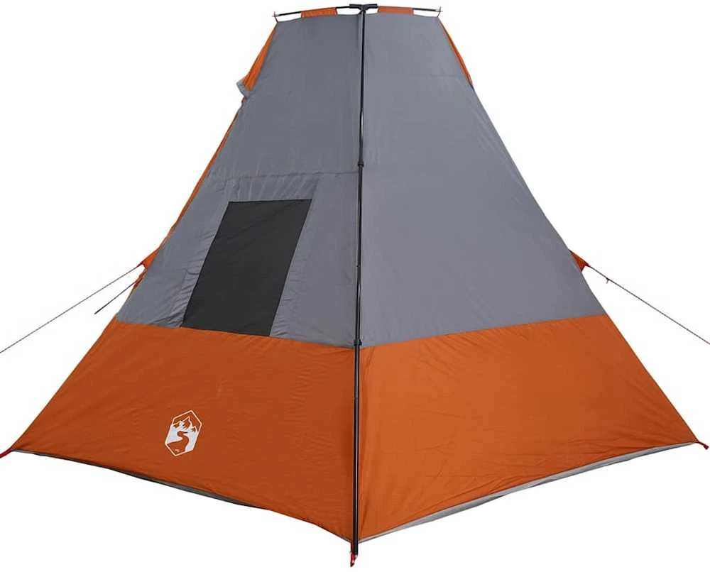 Tipi palapinė 6 asmeniui Pilka ir oranžinė tafta