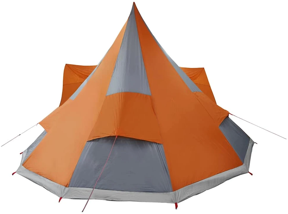 Tipi palapinė Pilka ir oranžinė 510 x 690 x 330 cm tafta