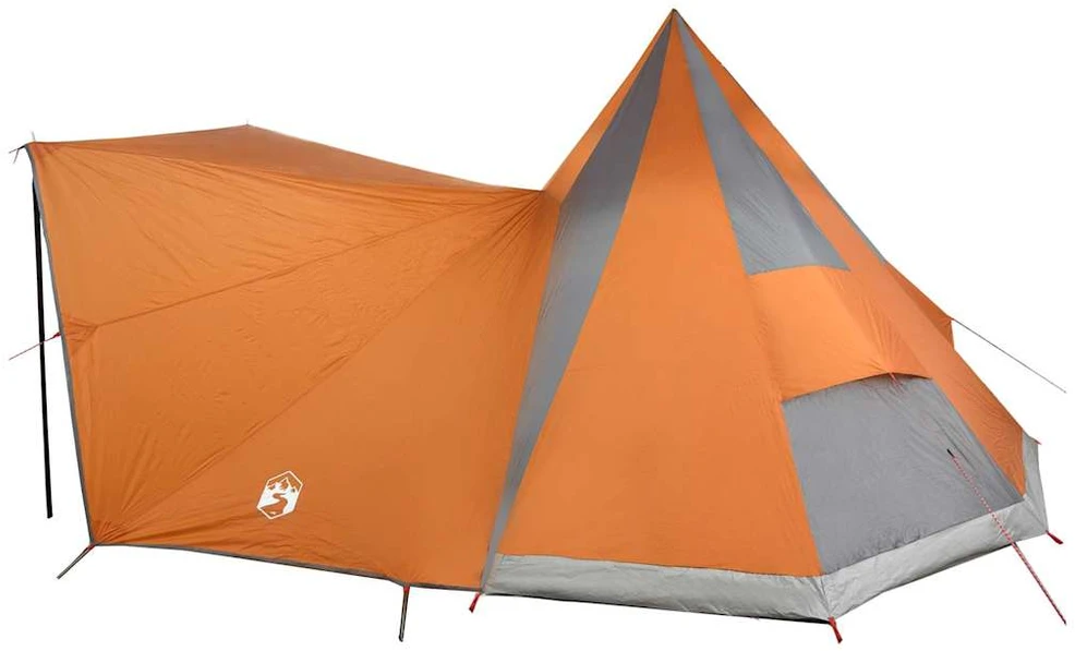 Tipi palapinė Pilka ir oranžinė 510 x 690 x 330 cm tafta