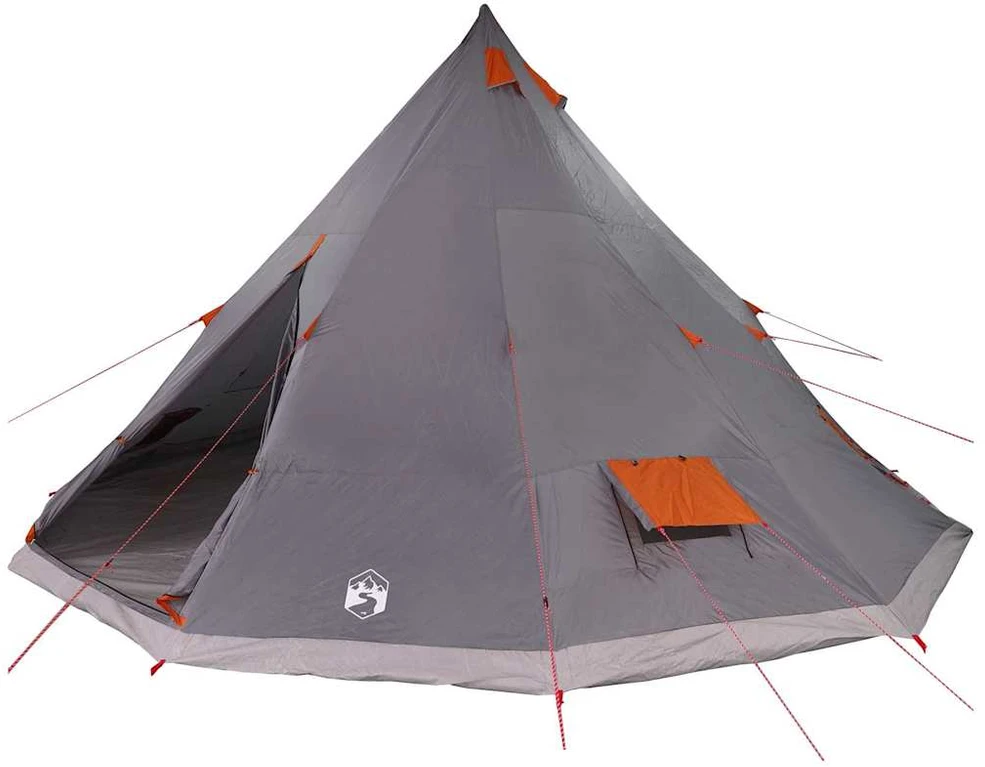 Tipi palapinė Pilka ir oranžinė 560 x 560 x 300 cm tafta