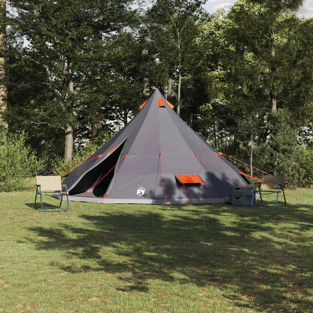 Tipi palapinė Pilka ir oranžinė 560 x 560 x 300 cm tafta