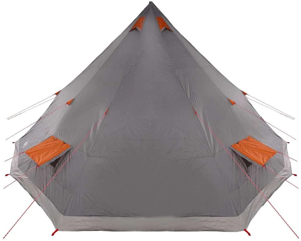 Tipi palapinė Pilka ir oranžinė 560 x 560 x 300 cm tafta