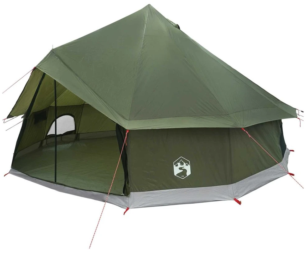 Tipi palapinė su stogu Alyvuogių žalia 400 x 400 x 250 cm