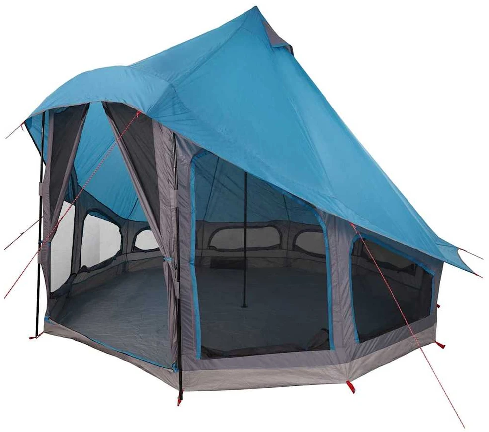 Tipi palapinė su stogu Mėlyna 404 x 370 x 270 cm tafta