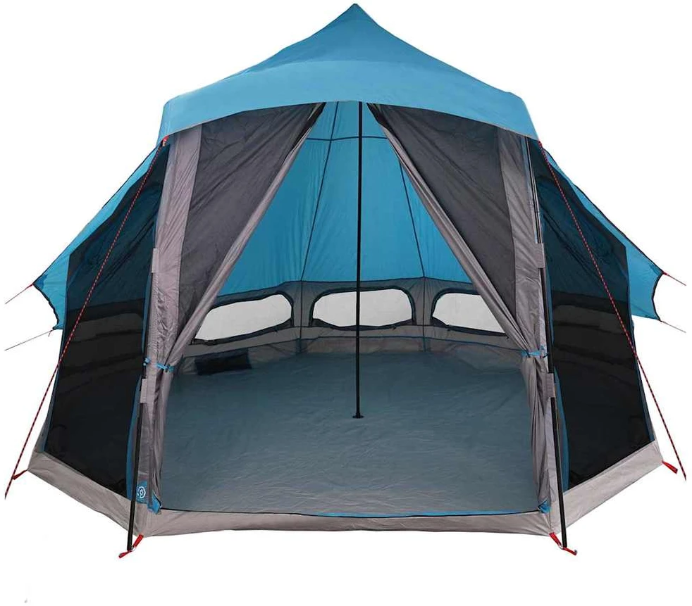 Tipi palapinė su stogu Mėlyna 404 x 370 x 270 cm tafta