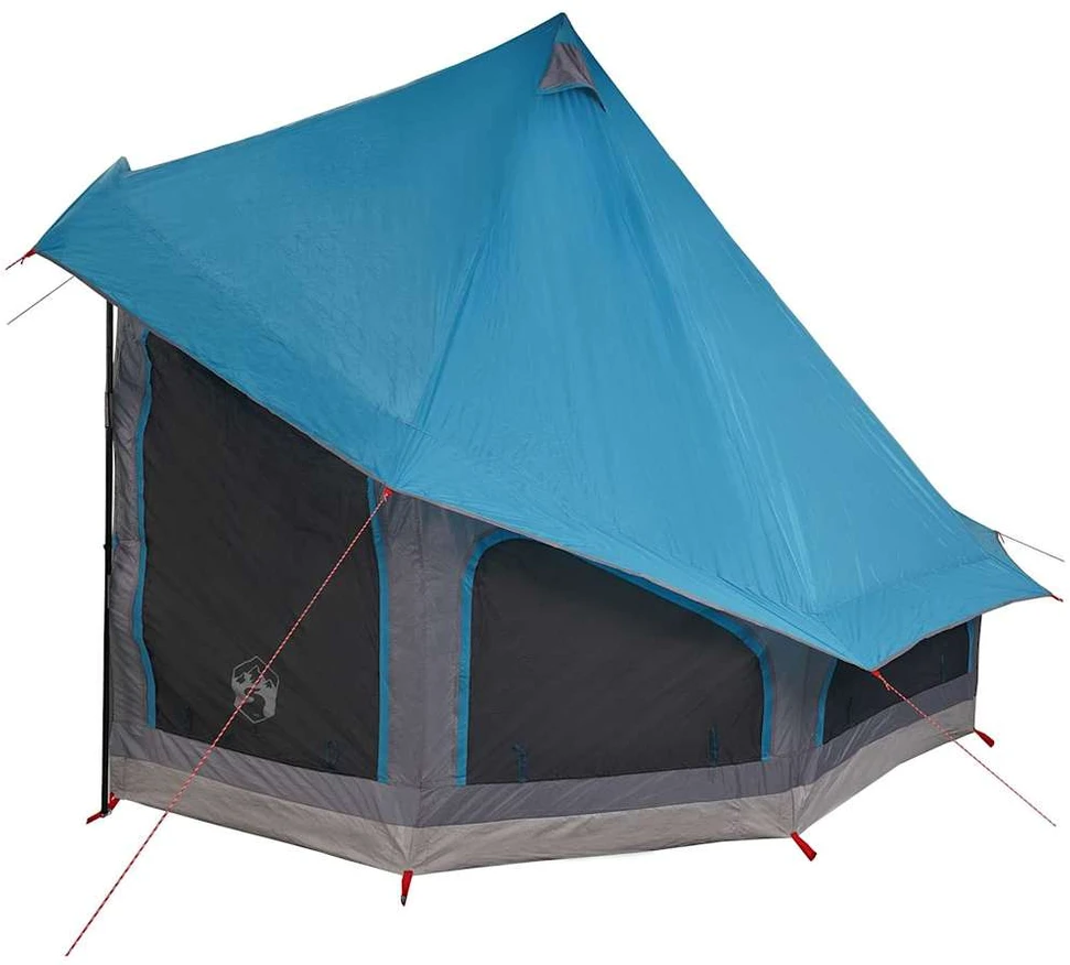 Tipi palapinė su stogu Mėlyna 404 x 370 x 270 cm tafta