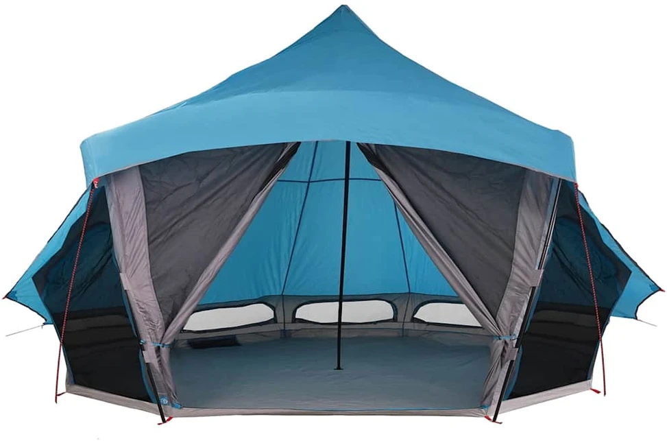 Tipi palapinė su stogu Mėlyna 508 x 470 x 300 cm tafta