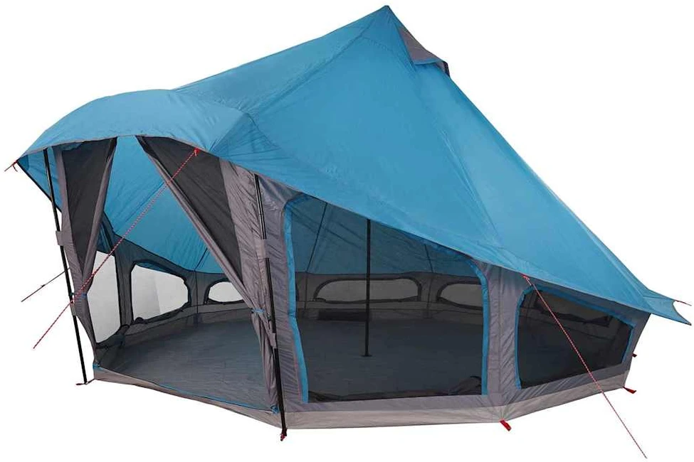 Tipi palapinė su stogu Mėlyna 508 x 470 x 300 cm tafta