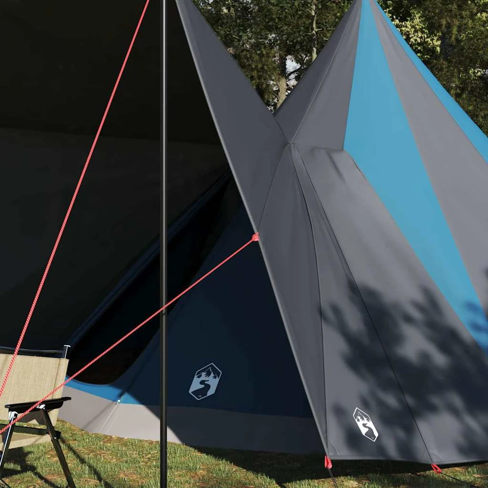 Tipi palapinė su stogu Mėlyna 510 x 690 x 330 cm tafta