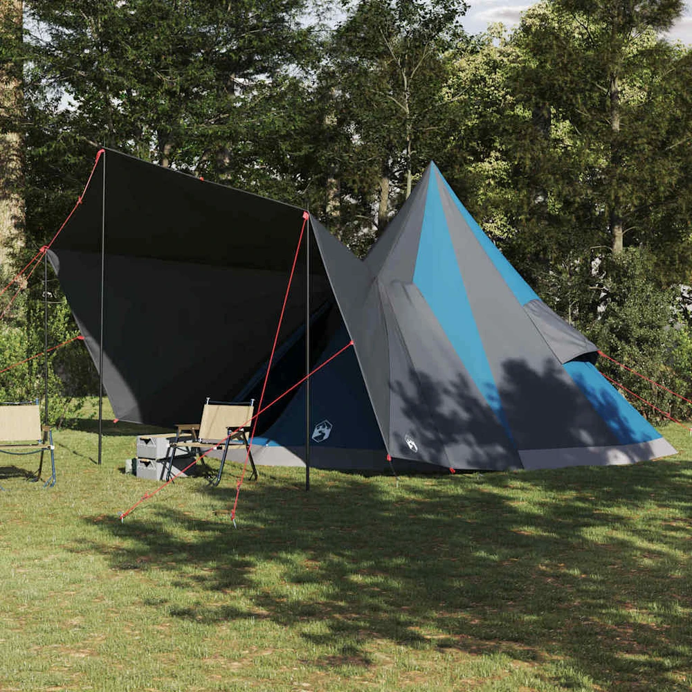 Tipi palapinė su stogu Mėlyna 510 x 690 x 330 cm tafta