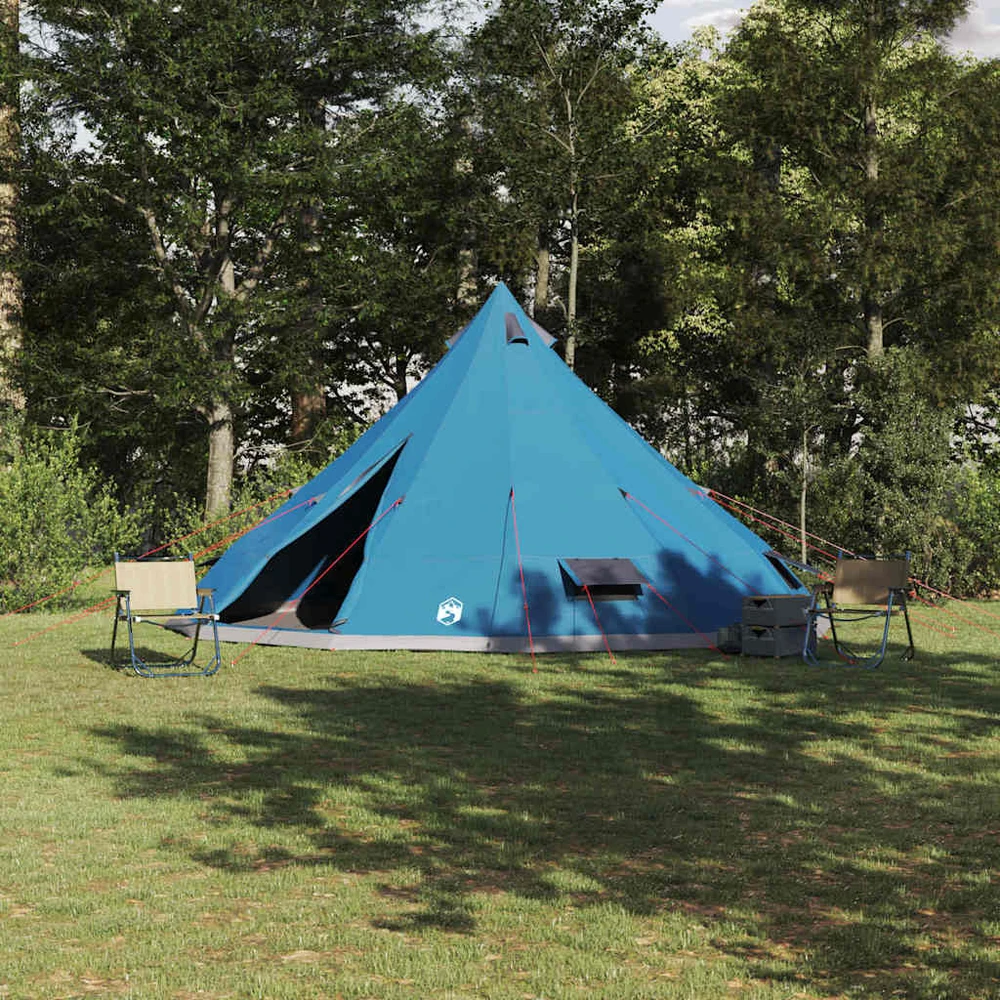 Tipi palapinė su stogu Mėlyna 560 x 560 x 300 cm tafta