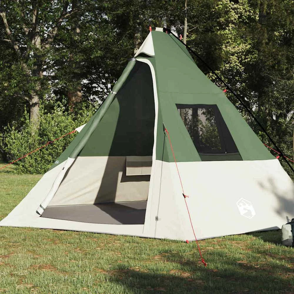 Tipi palapinė 6 asmeniui Atsparus vandeniui Žalia tafta