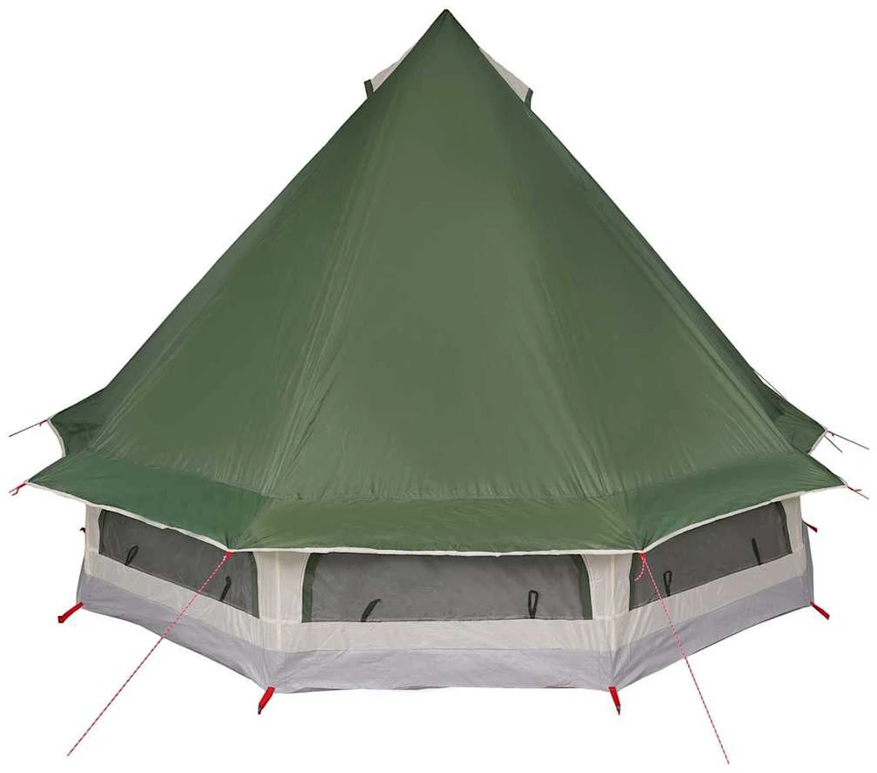 Tipi palapinė su stogu Žalia 404 x 370 x 270 cm tafta